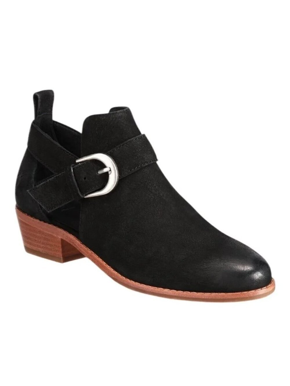 Frye women's Mia ankle booties 9M black leather buckle cutout boots